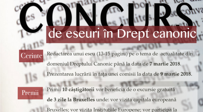 Concurs de Eseuri in Drept Canonic